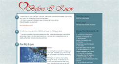 Desktop Screenshot of beforeiknew.com